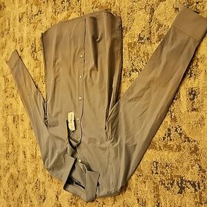 Mens Perry Ellis button Up. Grey Ombre. Size L